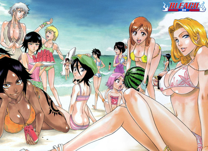 Bleach Females At The Beach Hentai Image