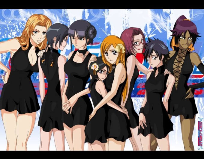 Bleach Females In Formal Dresses Hentai Image