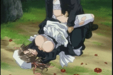 Maid Fucked Outside | Hentai GIF