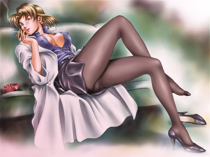 Smokin’ Ritsuko Akagi |Neon Genesis Evangelion Hentai Image