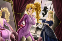 Princess Peach Trying On Samus’ Suit | Mario | Metroid Prime Hentai Image