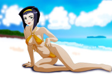 Faye Valentine At The Beach - Cowboy Bebop Hentai Image