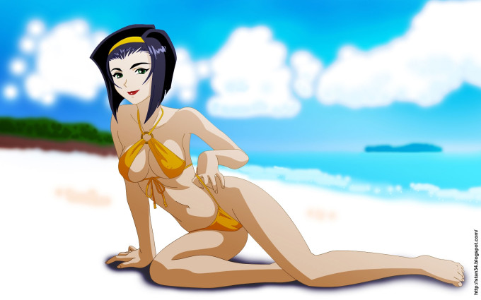 Faye Valentine At The Beach – Cowboy Bebop Hentai Image