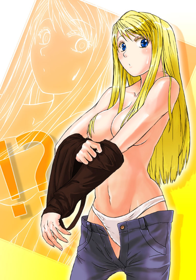 Winry Rockbell Undressing – Fullmetal Alchemist Hentai Image