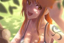 Nami's juicy oranges - One Piece Hentai Image