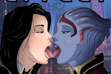 Miranda Lawson and Liara Tsoni – Mass Effect Hentai Image