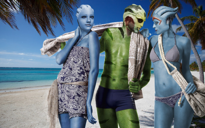 Liara T’Soni, Samara and Thane Krios – Rendereffect Dan – Mass Effect