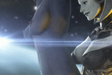 EDI and Liara - Mass Effect