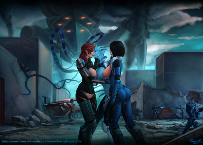 Ashley Williams, Shepard and Liara T’Soni – Vempire – Mass Effect