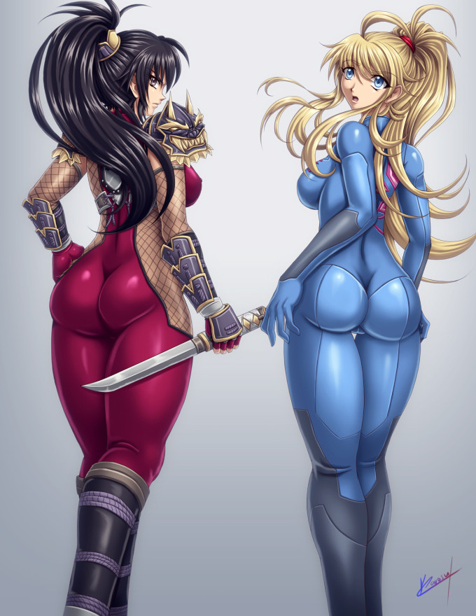 Taki and Samus Aran – Karosu Maker – Metroid – Soul Calibur