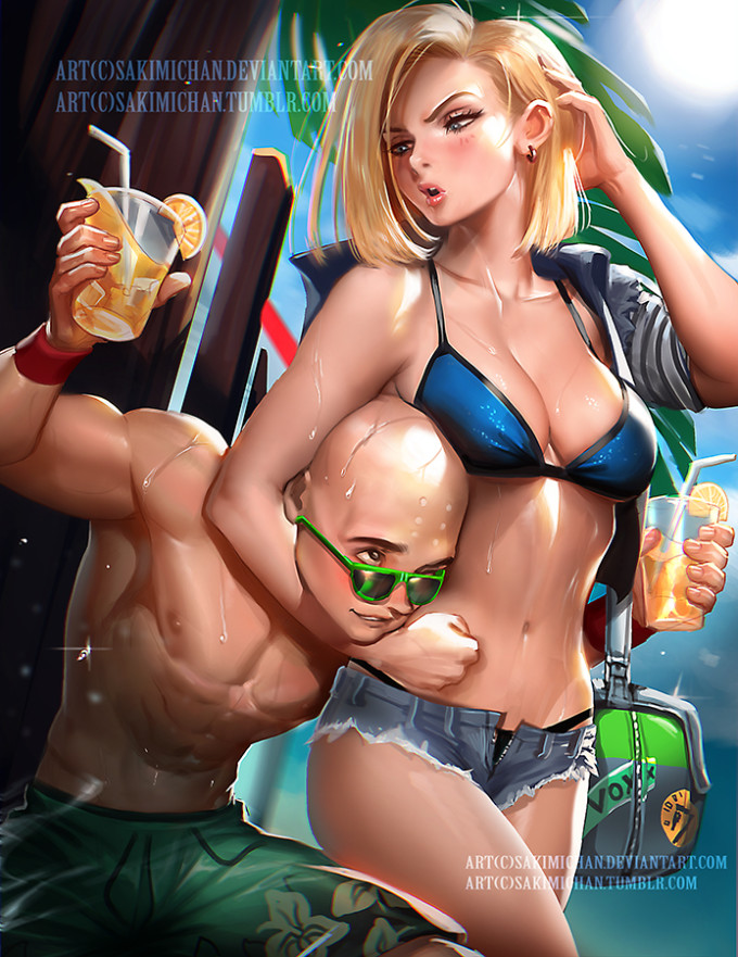 Krillin and Android 18 – Sakimichan – Dragon Ball