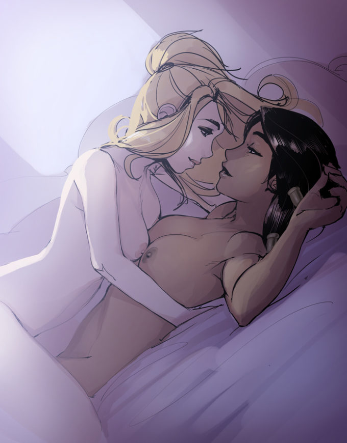 Mercy and Pharah – kitsunebi – Overwatch