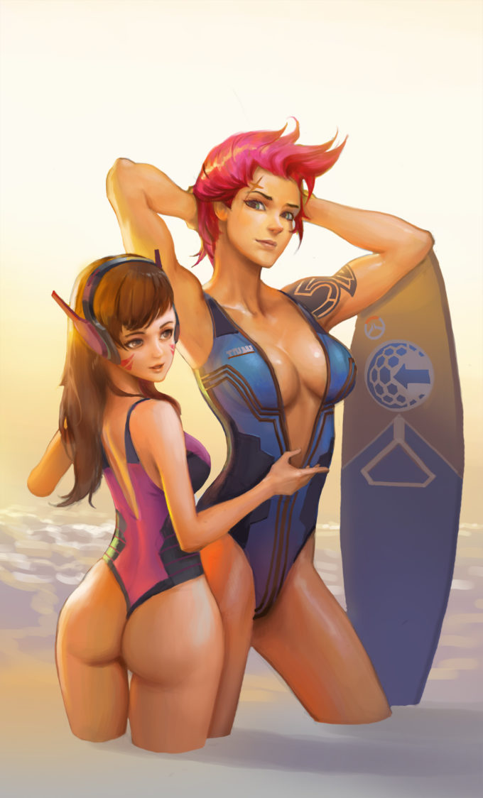 D.Va and Zarya – li moly – Overwatch