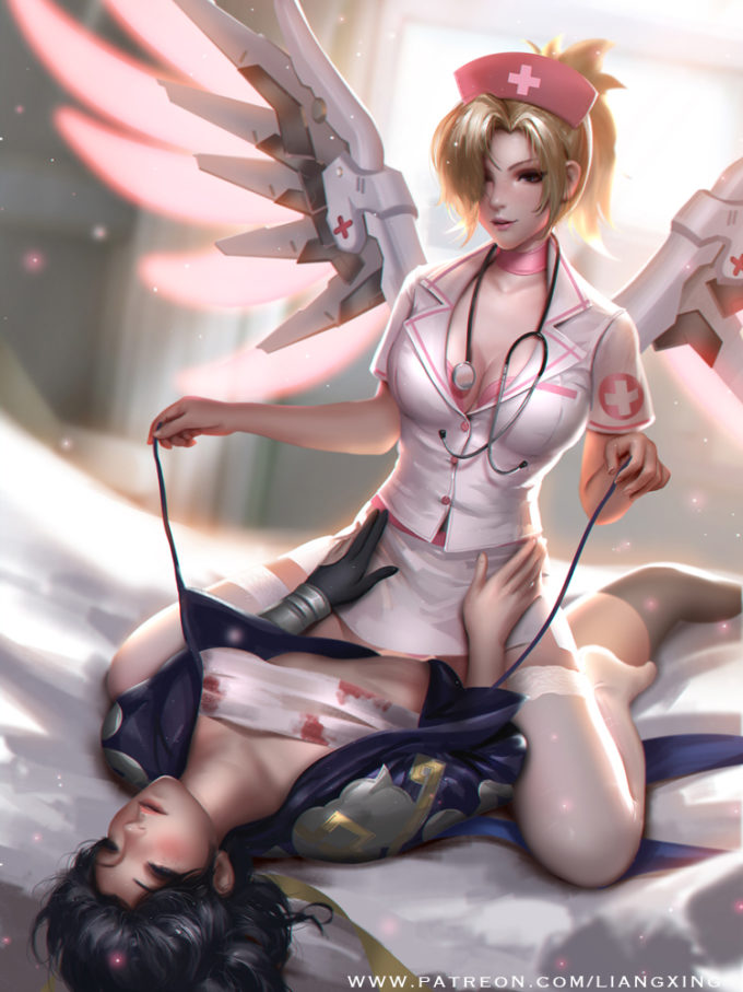 Mercy and Hanzo – LiangXing – Overwatch