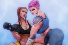 Zarya and Brigitte - barretxiii - Overwatch