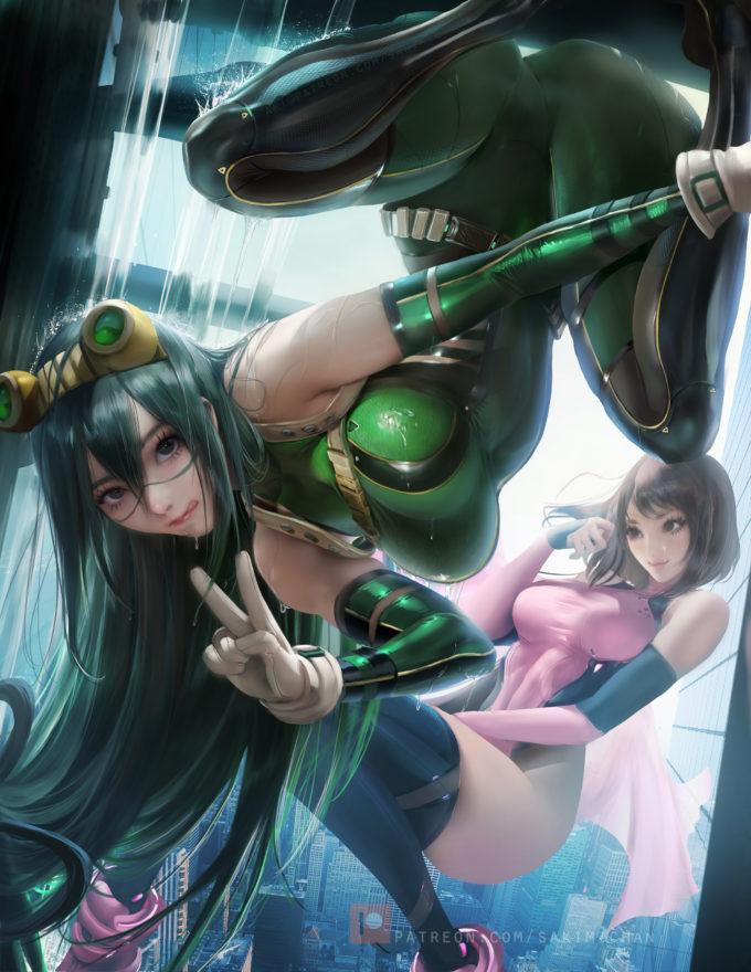 Tsuyu and Ochako – Sakimichan – My Hero Academia