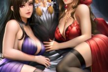 Aerith, Cloud and Tifa - NeoArtCore - Final Fantasy