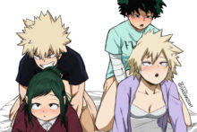 Inko, Izuku, Mitsuki and Katsuki - Shoganight - My Hero Academia