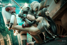 Tifa and 2B - Firebox Studio - Nier Automata, Final Fantasy VII