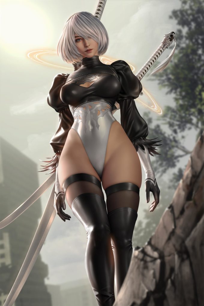 2B – Cloudy_D – Nier Automata