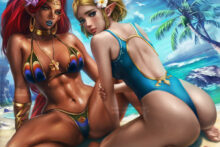 Urbosa and Zelda - Logan Cure - The Legend of Zelda