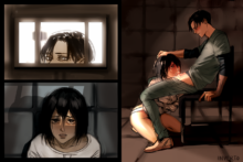 Levi and Mikasa - Invertoalbedo - Attack on Titan