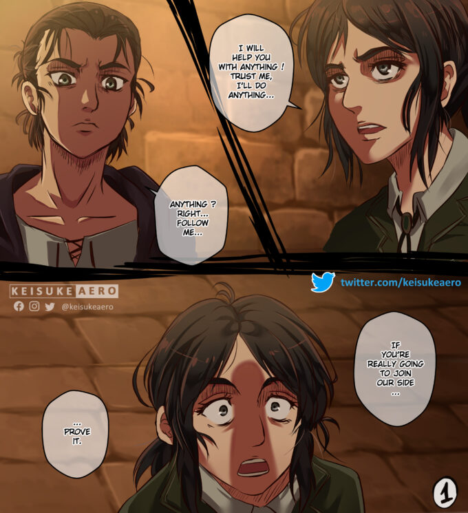 Eren and Pieck – Keisuke Aero – Attack on Titan