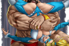 Zangief and Rainbow Mika - CoffeeBeanBrush - Street Fighter