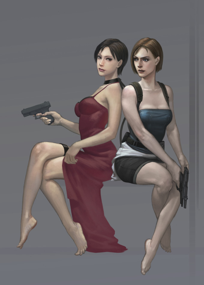 Ada Wong and Jill Valentine – Resident Evil Hentai Image