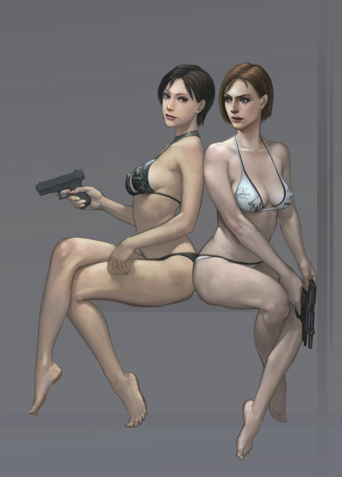 Ada Wong and Jill Valentine – Resident Evil Hentai Image