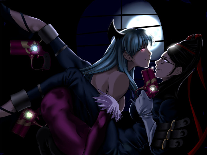 Bayonetta and Morrigan Aensland – pleasure-treasure – Darkstalkers