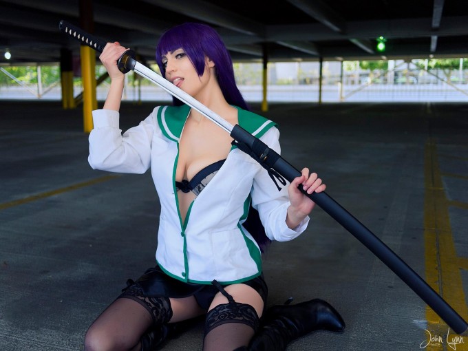 Busujima Saeko – Highschool of the Dead Hentai Cosplay