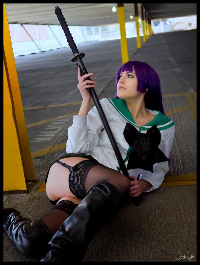 Busujima Saeko – Highschool of the Dead Hentai Cosplay