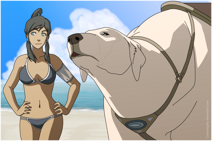 Korra and Naga – cartoongirls – Avatar