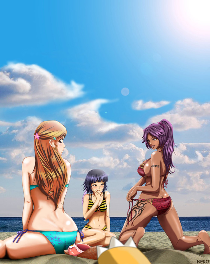 Orihime Inoue, Soifon and Yoruichi – Bleach